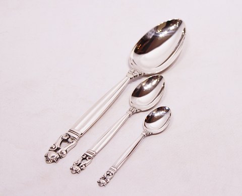 Dinner spoon, teaspoon and coffee spoon in King by Georg Jensen.
5000m2 showroom.