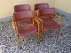 4 armchairs from the 1960 s design by Erik Buck with brown skin in good 
condition 5000 m2 showroom