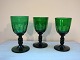 Green old antique faceted wine glass, 3 pieces in perfect condition. 
5000 m2 showroom.