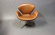 Swan chair - Model 3320 - Arne Jacobsen - Cognac Leather - Fritz Hansen