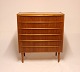 Chest with 6 drawers in teak of danish design manufactured by Kibæk Furniture 
Factory in the 1960s.
5000m2 showroom.