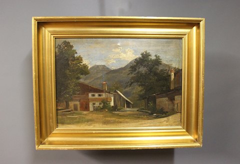 Oil painting of house in the Mountains signed A. Paul.
5000m2 showroom.