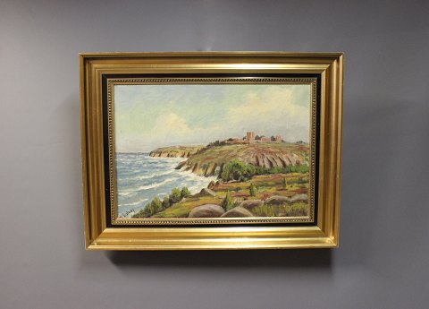 Oil painting on canvas of coast landscape signed Solvej.
5000m2 showroom.