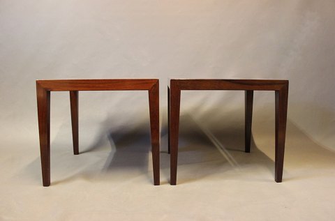 A pair of sidetables in rosewood by Severin Hansen and Haslev furniture factory 
from the 1960s.
5000m2 showroom.