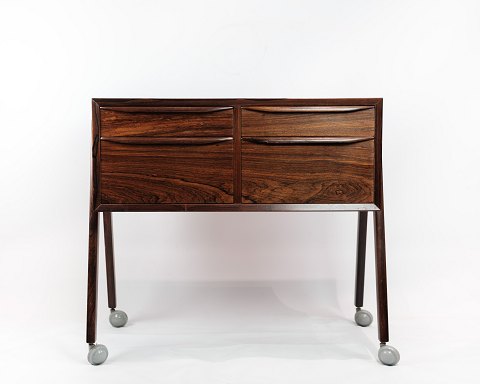 Arne Vodder Style Midcentury Bar trolley / chest of drawers from the 1960s. 
5000m2 exhibition.
Great condition
