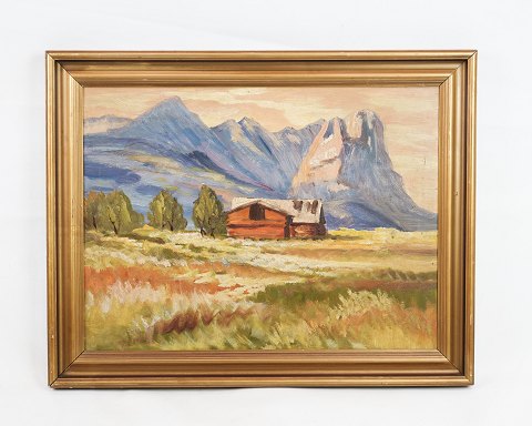 Oil painting, painted on wooden board, 1930Great condition