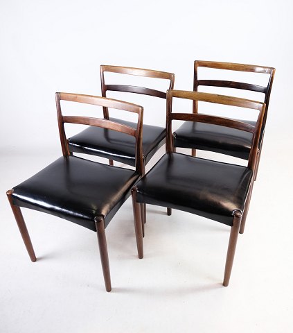 Set of 4 dining chairs, model 61, Rosewood, Harry Østergaard, 1960Great condition