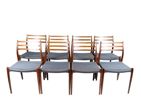 8 dining room chairs, model NO 78, N.O Møller, 1960Great condition