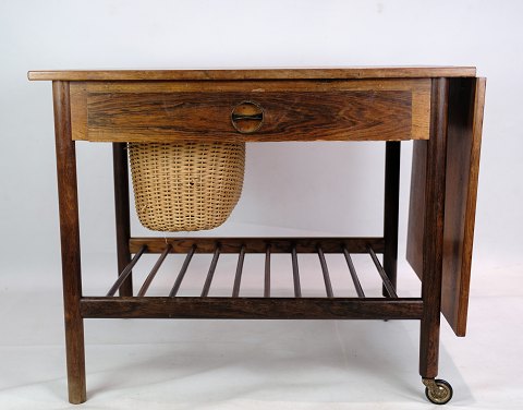 Side table, rosewood, wicker basket, Danish design, 1960
Great condition
