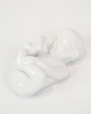 Porcelain figure - Babbling baby - White glaze - Allan TherkelsenGreat condition