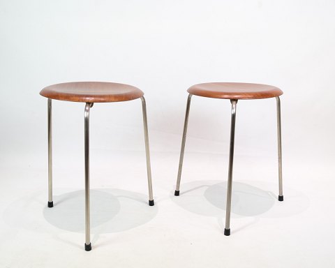 Set Of 2 Dot Stools - Model 3170 - Teak - Arne Jacobsen - Fritz Hansen - 1950s
Great condition
