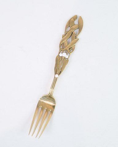 Christmas Fork - Gold Plated Sterling Silver - Mistletoe - Ole Hagen - Anton 
Michelsen - 1941
Great condition
