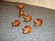 Salt and pepper set made of teak shaped like little pigs Danish design from 1960 
 5000 m2 showroom