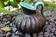Pitcher two-tone black and mint green by Michael Andersen Bornholm ceramics 5000 
m2 showroom