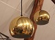 A pair of  Topan pendant lamps in brass Designed by Verner Panton. 
5000m2 showroom.