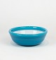 Blue glass bowl with white opaline glass on the inside from the Palet series by 
Michael Bang for Holmegaard.
5000m2 showroom.