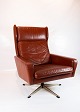 Armchair - Red-brown Elegance Leather - Danish Design - 1970