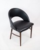 Armchair Upholstered With Black Elegance Leather - Rosewood - Chr. Linneberg - 
1960
