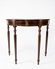 Antique console table of mahogany with leather top plate, in great vintage 
condition from the 1930s. 
5000m2 showroom.