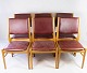 Set of six dining room chairs of oak and upholstered with bordeaux leather, of 
danish design from the 1960s.
5000m2 showroom
