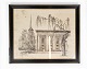 Drawing of an old building with black frame from the 1940s.
5000m2 showroom.