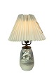 Royal Copenhagen porcelain lamp with floral motif and paper shade. 
5000m2 showroom.
Great condition
