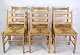 A set of 6 chairs in pine wood with wicker seat from around the 1970s
Dimensions in cm: H: 81 W: 44 D: 38.5 SH: 44
Great condition
