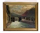 Painting, Gold frame, town house, 1930, 48.5x59.5
Great condition
