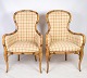 A pair of armchairs, checkered light fabric, wood, 1920
Great condition
