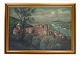 Painting, gold frame, motif large village, 1930, 56x78
Great condition
