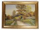 Maleri, Lærredet, guldramme, landskab, 1930, 58x77
Flot stand
