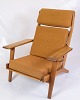 Armchair - Ge290a - High Back - Oak - Yellow Fabric - Hans J. Wegner - Getama - 
1960s
Great condition
