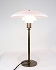 PH 3½/2 Table Lamp - Burnished Brass & White Opal Shades - Poul Henningsen - 
1950s
Great condition
