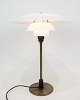 Bordlampe - PH 4/2½ - Hvid Opal Glas & Bruneret Messing - Poul Henningsen - 
Louis Poulsen - 1930erne
Flot stand
