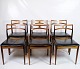 Set of 6 Dining Chairs - Model 94 - Rosewood & Black Leather Seat - Johannes 
Andersen - Christian Linneberg Furniture Factory - 1960s
Great condition
