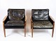 Set of 2 Armchairs - Rosewood - Black Leather Cushions - Hans Olsen - Brothers 
Juul Kristensen - 1960s
Great condition
