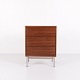 Chest of Drawers With 3 Drawers – Walnut – Metal Legs – Skovby Møbelfabrik