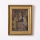 Portrait Painting on Canvas with Gilt Frame from the 1940s Copenhagen