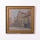 Oil Painting on Canvas Depicting an Older Building in Gilt Wooden Frame Dated 1916