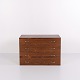 Wall-mounted rosewood chest of drawers with 4 drawers, Danish design from the 1960s