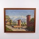 Oil Painting with Southern Mountain Landscape, Signed Mogens Daniel, circa 1950–1970