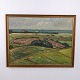 Oil Painting with Landscape, Fields and Farmhouses, circa 1940–1960