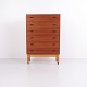 Poul M. Volther Teak and Oak Chest of Drawers with 6 Drawers for Munch Møbler 1960s