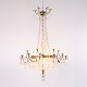 French Antique Bronze Crystal Chandelier from the 1880s