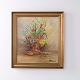 Flower Painting with Bouquet in a Gilt Frame Signed 1920