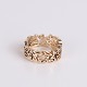 Ole Lynggaard Anemone ring in 14 karat gold with openwork leaf design