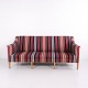 Kaare Klint Model 6092 Three Seater Sofa in Mahogany and Wool for Rud. Rasmussen