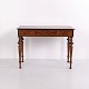 Small Antique Walnut Writing Desk with Burl Veneer and Three Drawers Circa 1880s