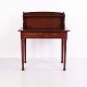 Antique Mahogany Writing Desk with Gallery and Two Drawers 19th Century