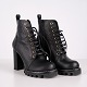 Louis Vuitton Star Trail Ankle Boots in Black Calfskin with Monogram Size 38